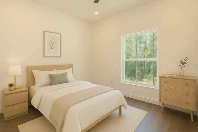9002 Glenarm Way, Spring Hill, FL 34613 - bedroom with wood finished floors, baseboards, and recessed lighting
