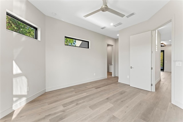 3604 W El Prado Blvd, Tampa, FL 33629 - unfurnished bedroom featuring light wood-style flooring, ceiling fan, and baseboards