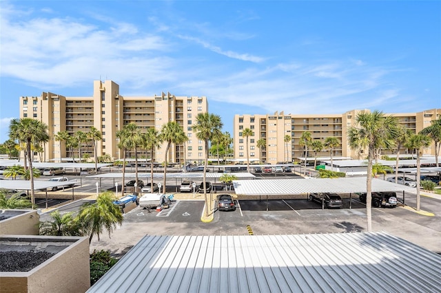exterior space with uncovered parking