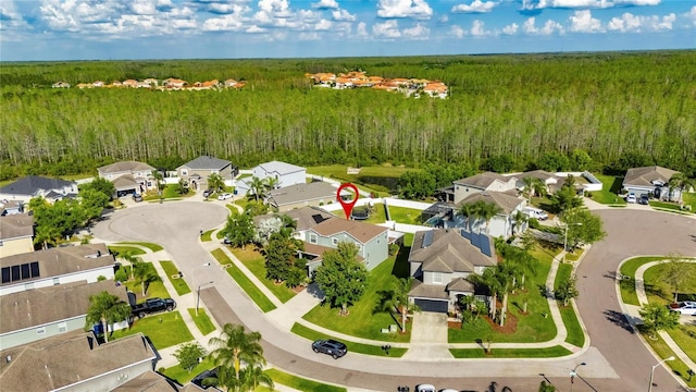 18734 Burndall Ct, Land O Lakes, FL 34638 - aerial view featuring a view of trees and a residential view