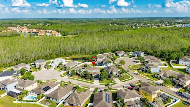 18734 Burndall Ct, Land O Lakes, FL 34638 - aerial view with a residential view and a wooded view