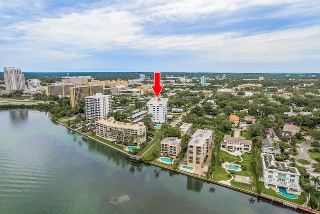 30 Turner St Unit 502, Clearwater, FL 33756 - aerial view with a city view and a water view