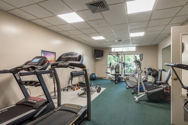 30 Turner St Unit 502, Clearwater, FL 33756 - workout area with visible vents and a drop ceiling