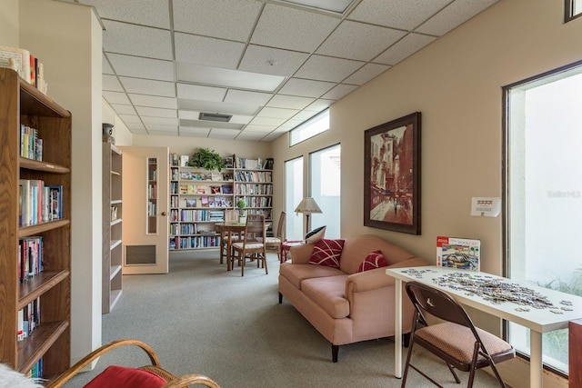 30 Turner St Unit 502, Clearwater, FL 33756 - sitting room with carpet floors, visible vents, and a drop ceiling