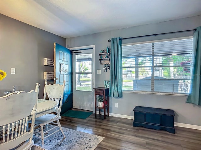 9616 Oak Ridge Ave, Riverview, FL 33578 - office area with dark wood-type flooring and baseboards