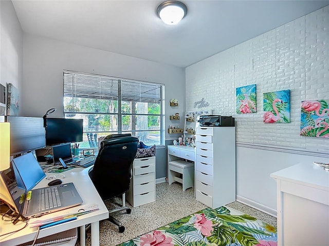 9616 Oak Ridge Ave, Riverview, FL 33578 - home office featuring light speckled floor