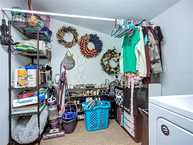 9616 Oak Ridge Ave, Riverview, FL 33578 - walk in closet with washer / dryer and carpet