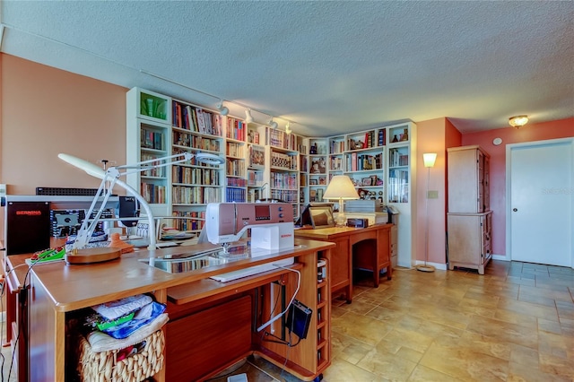 80 Rogers St Unit 2A, Clearwater, FL 33756 - office area featuring a textured ceiling