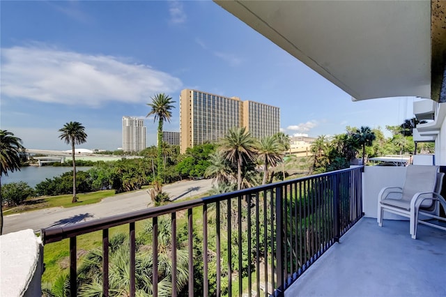 80 Rogers St Unit 2A, Clearwater, FL 33756 - balcony featuring a water view and a city view