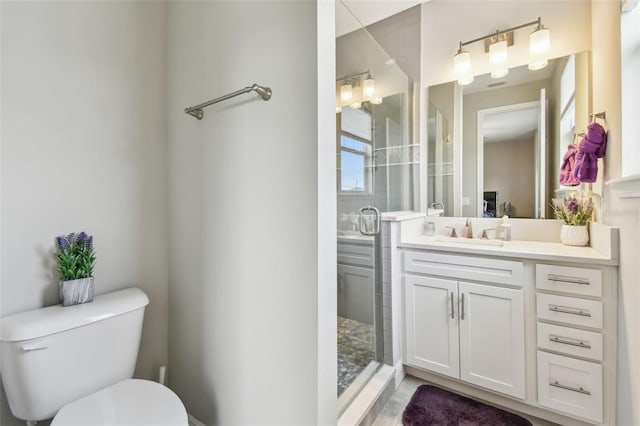 4007 W Gray St, Tampa, FL 33609 - bathroom with a shower stall, toilet, and vanity