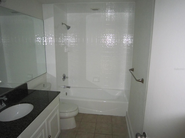 4118 Dellbrook Dr, Tampa, FL 33624 - full bath featuring vanity, toilet, tile patterned flooring, and washtub / shower combination