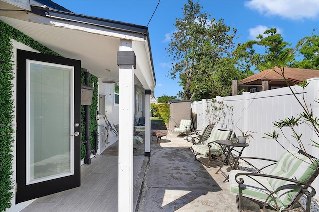 705 28th St N, Saint Petersburg, FL 33713 - view of patio / terrace featuring fence