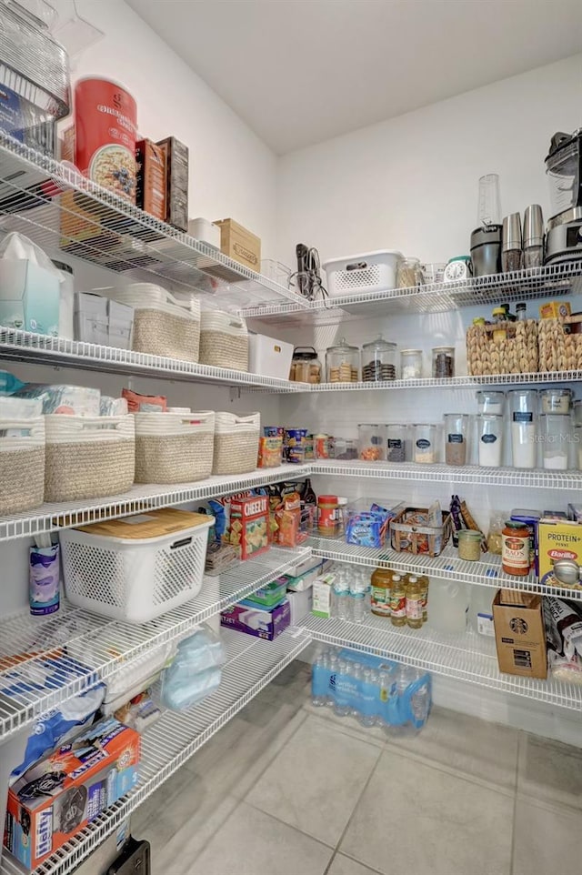 view of storage area