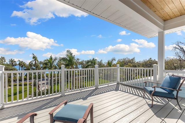 450 Bayshore Dr, Terra Ceia, FL 34250 - view of wooden deck