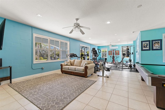 450 Bayshore Dr, Terra Ceia, FL 34250 - interior space with plenty of natural light, a textured ceiling, and a ceiling fan