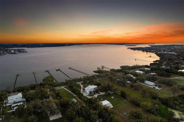 450 Bayshore Dr, Terra Ceia, FL 34250 - bird's eye view featuring a water view