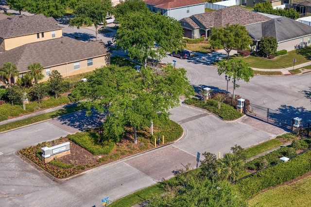 aerial view with a residential view