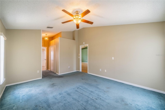 301 Caloosa Palms Ct, Sun City Center, FL 33573 - spare room with carpet flooring, ceiling fan, and a textured ceiling