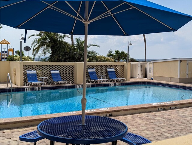 view of pool