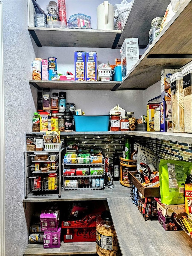 view of storage area