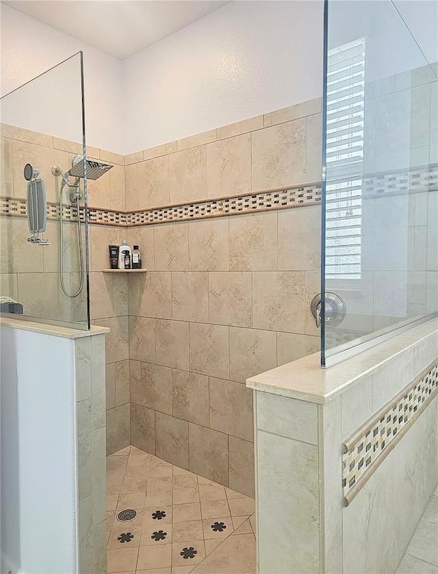 bathroom featuring walk in shower
