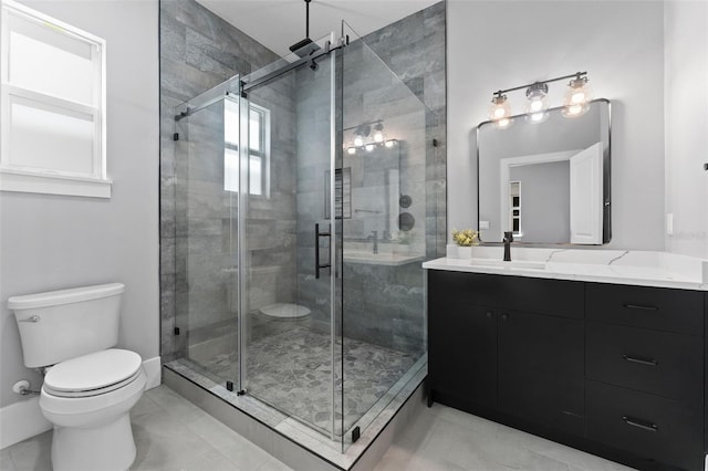 806 W Adalee St, Tampa, FL 33603 - bathroom featuring toilet, a shower stall, and vanity