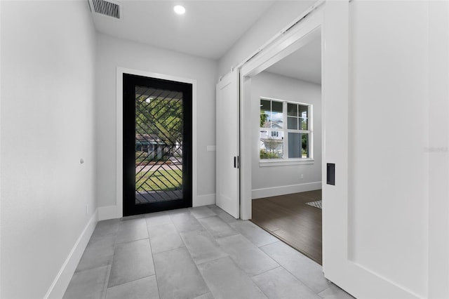 806 W Adalee St, Tampa, FL 33603 - foyer featuring baseboards, recessed lighting, and light tile patterned flooring