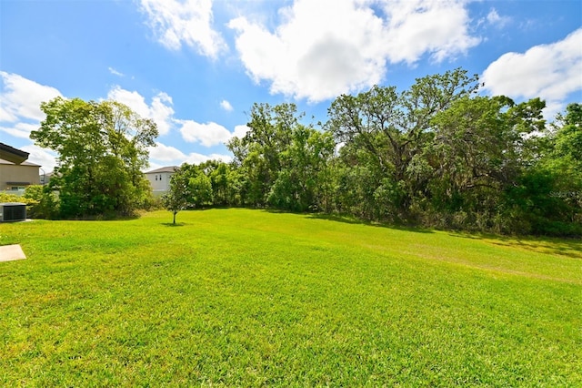 6416 Cobble Bliss St, Zephyrhills, FL 33541 - view of yard with central air condition unit