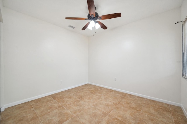 1308 W Perdiz St, Tampa, FL 33612 - unfurnished room with baseboards, a ceiling fan, and visible vents