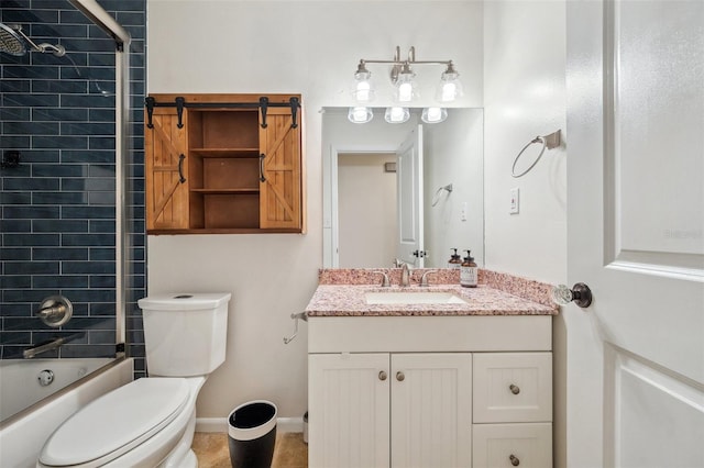 1308 W Perdiz St, Tampa, FL 33612 - full bath with baseboards, shower / bath combination, vanity, and toilet