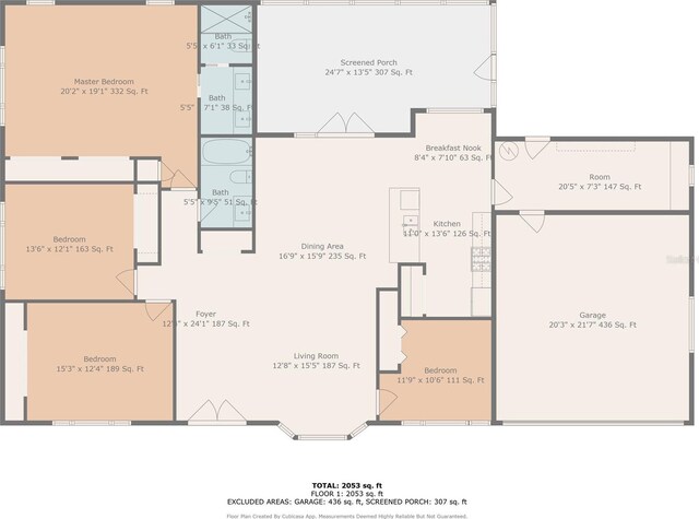 1308 W Perdiz St, Tampa, FL 33612 - floor plan
