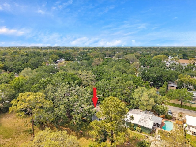 1308 W Perdiz St, Tampa, FL 33612 - birds eye view of property with a wooded view