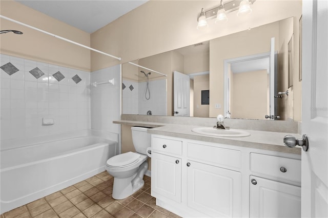4207 S Dale Mabry Hwy Unit 3302, Tampa, FL 33611 - full bath featuring tub / shower combination, toilet, vanity, and tile patterned floors