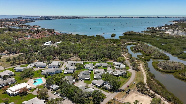 3203 40th Way S Unit B, Saint Petersburg, FL 33711 - drone / aerial view with a water view and a residential view
