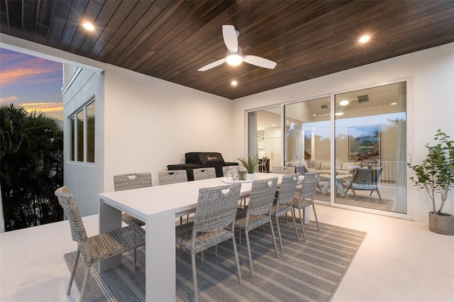311 Spring Ave, Anna Maria, FL 34216 - view of patio / terrace with ceiling fan and outdoor dining space