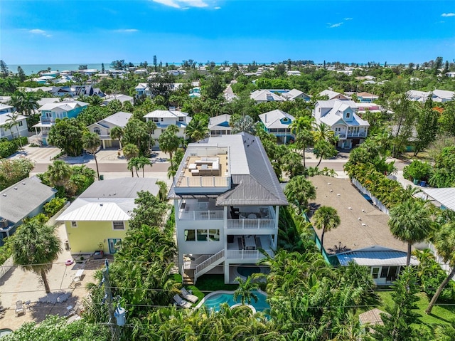 311 Spring Ave, Anna Maria, FL 34216 - birds eye view of property with a residential view and a water view