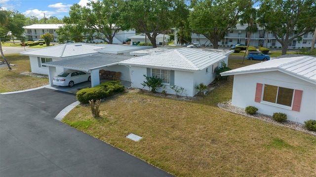 drone / aerial view with a residential view