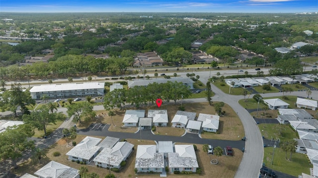 bird's eye view with a residential view