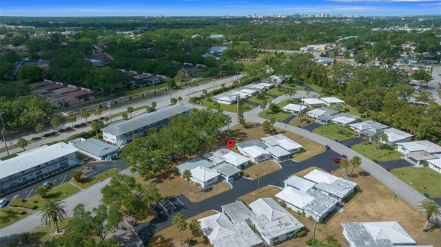 aerial view with a residential view