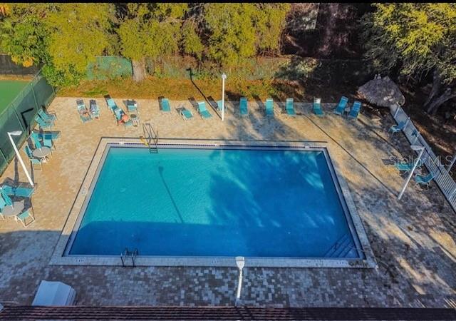 pool featuring fence