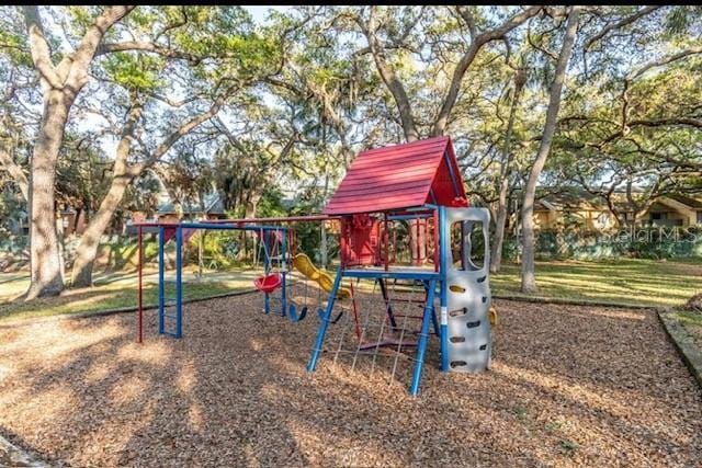 view of community jungle gym