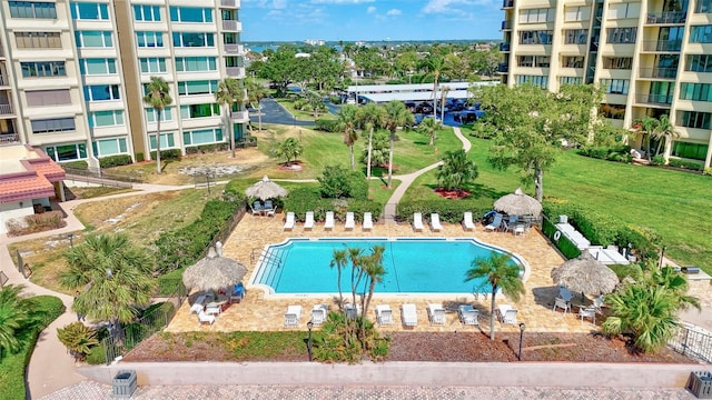 community pool featuring a patio