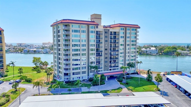 view of property featuring a water view