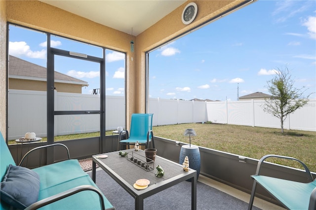 view of sunroom