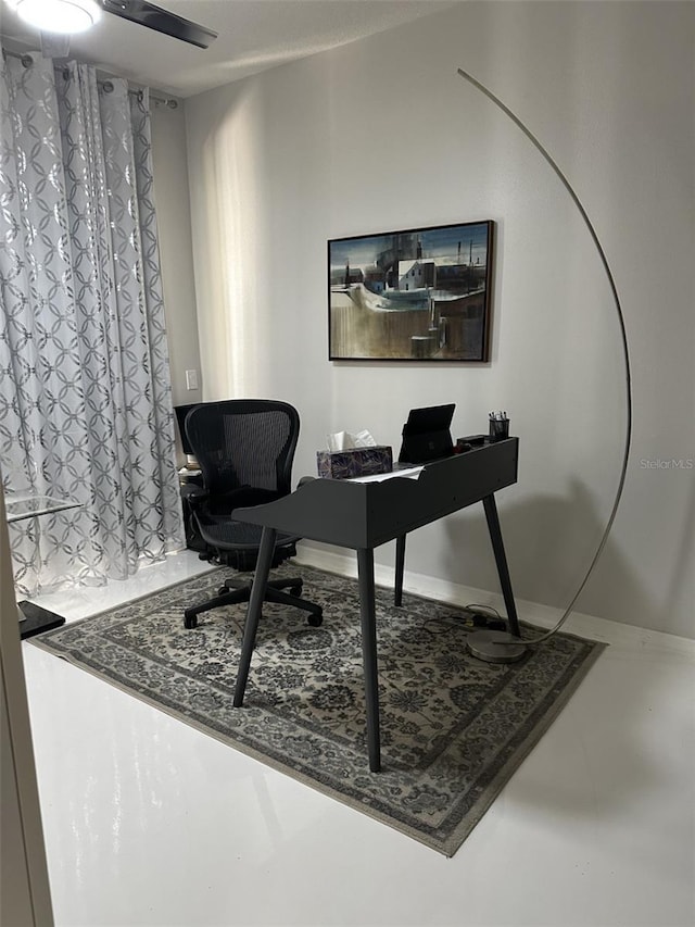 view of office area