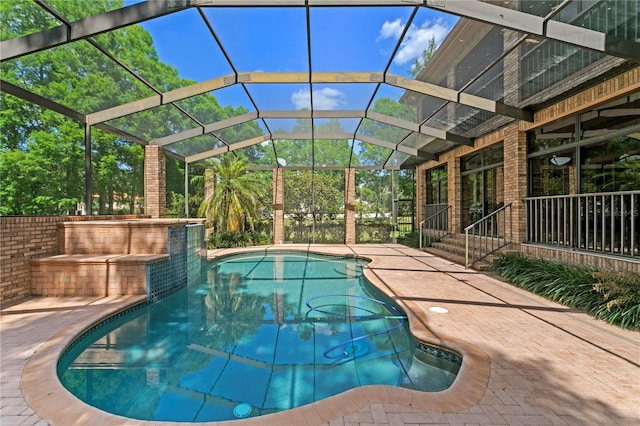 outdoor pool featuring a patio area