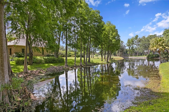 view of water feature