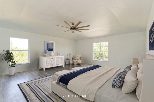 14319 Morristown Ave, Port Charlotte, FL 33981 - bedroom featuring wood finished floors and ceiling fan