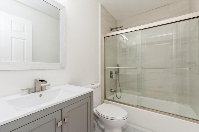 14319 Morristown Ave, Port Charlotte, FL 33981 - bathroom with toilet, vanity, and enclosed tub / shower combo