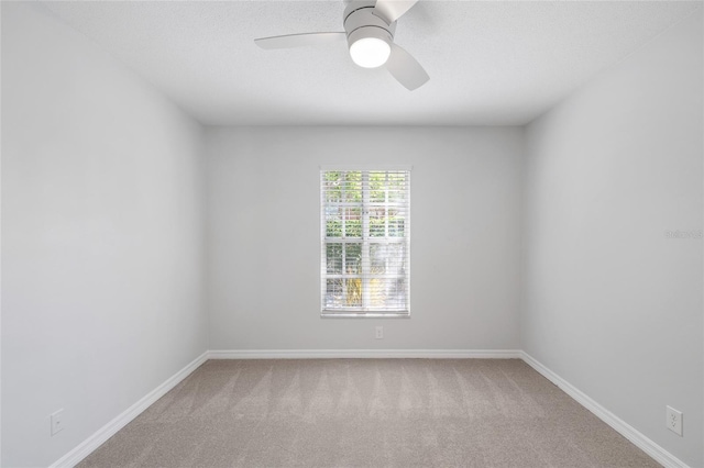 2314 S Clewis Ct Unit 106, Tampa, FL 33629 - empty room featuring ceiling fan, carpet floors, baseboards, and a textured ceiling